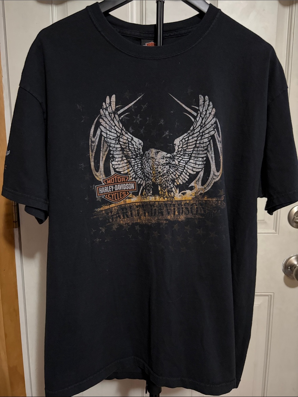Harley Davidson Eagle Double Graphic Black Short Sleeve